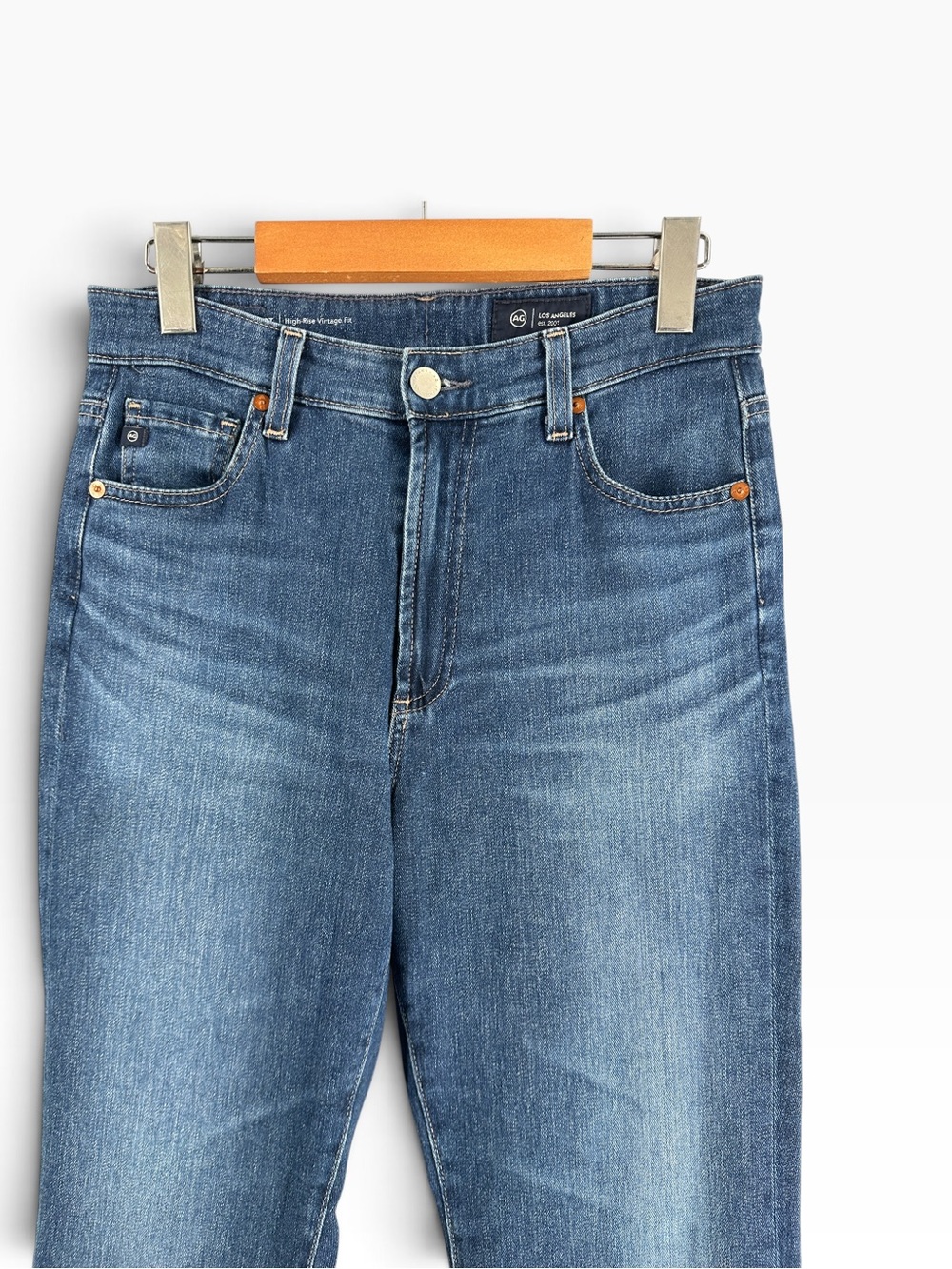 Ag Adriano Goldschmied High-Rise Vintage Fit Jeans Blue Denim alexiss boot sz 28 - Picture 5 of 13